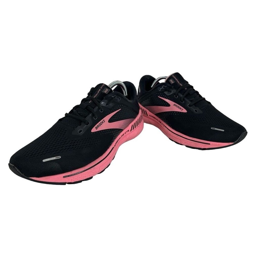 Brooks ADRENALINE CTS 22 Road Running Shoes Black Pink Womens Size 11.5 D